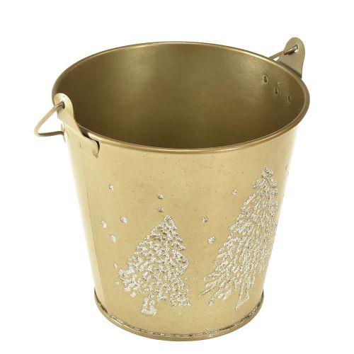 Artikel Metallhink Julgranskruka guld Ø12cm H11,5cm