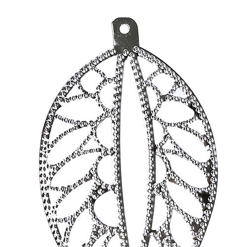 Floristik24 Metallplåt för att hänga silver 4 cm x 7 cm 24 st