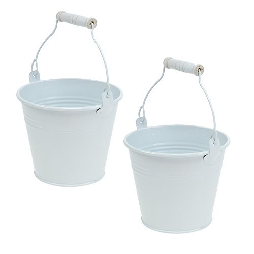 Metallhink vit Ø10cm H8cm 10p | Floristik24.se