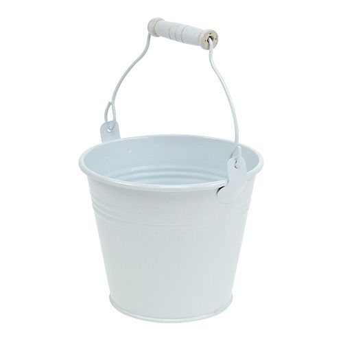 Floristik24 Metallhink vit Ø12cm H10cm 8 st
