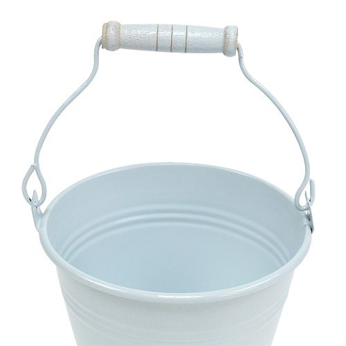 Floristik24 Metallhink vit Ø12cm H10cm 8 st