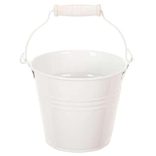 Floristik24 Metallhinkar, vita, Ø12 cm, H10 cm, 8 stycken