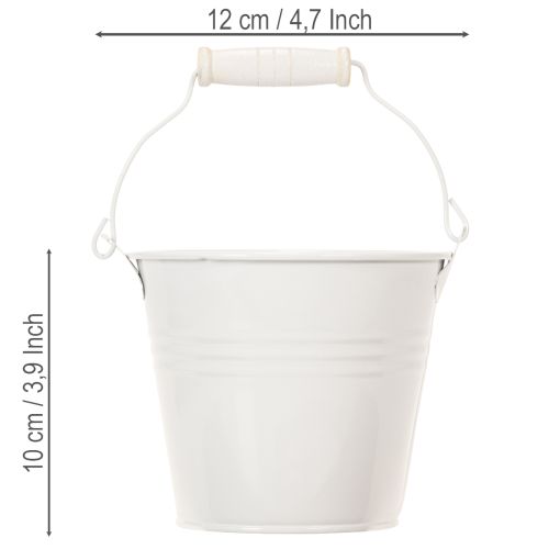 Artikel Metallhinkar, vita, Ø12 cm, H10 cm, 8 stycken