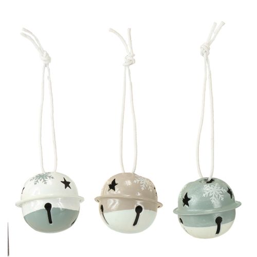 Artikel Metallklockor Julklockor Mintbeige Ø3cm 16 st