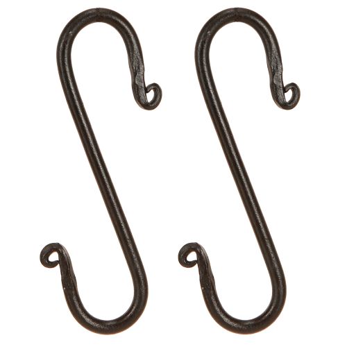 Artikel Metallkrok S krok för dekoration i svart 8cmx15cm 2st
