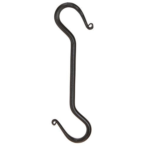 Metallkrok Svart krok för dekoration för upphängning 21cm 2st