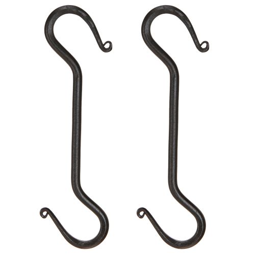 Artikel Metallkrok Svart krok för dekoration för upphängning 21cm 2st