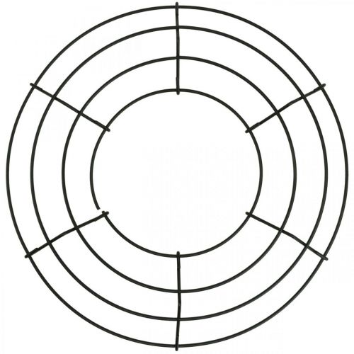 Artikel Metallkrans svart bordsdekoration trådkrans Ø30cm H3,5cm