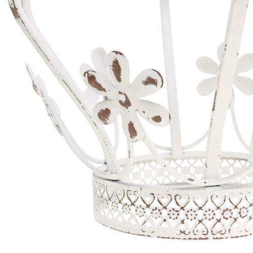 Floristik24 Metallkron antikvit Ø17cm H21cm