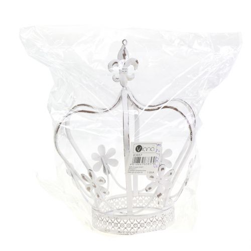 Floristik24 Metallkron antikvit Ø17cm H21cm