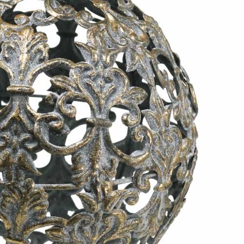 Floristik24 Boll att hänga med ornament antikt utseende gyllene metall Ø12cm
