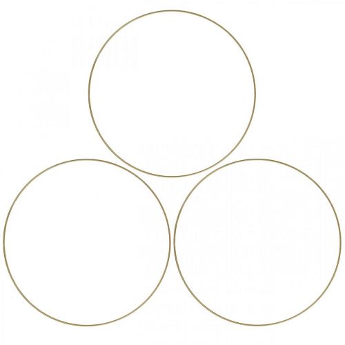 Metallring Dekorationsring Scandi Ring Dekorslinga Guld Ø20,5cm 6 st
