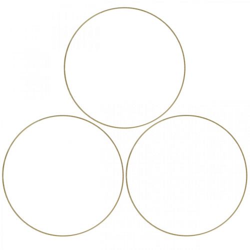 Floristik24 Metallring dekorring Scandi ring deco loop guld Ø20,5cm 6st