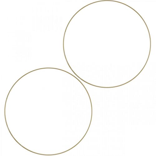 Floristik24 Metallring dekorring Scandi ring deco loop guld Ø 25,5 cm 6 st