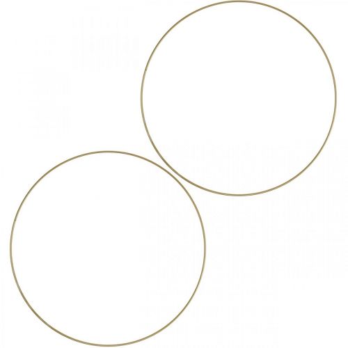 Floristik24 Metallring dekorativ ring Scandi ring dekorativ ögla guld Ø 25,5cm 6 st
