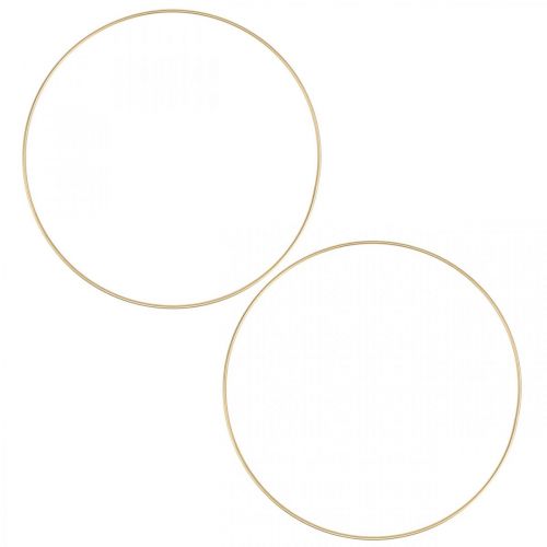 Artikel Metallring dekorring Scandi ring deco loop golden Ø25cm 4st