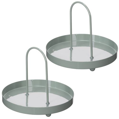 Artikel Dekorativ bricka för användning i köket och för att dekorera matbordet, högt handtag, 18 cm