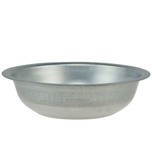 Artikel Metallskål använd look skål silver metall Ø36cm H9,5cm