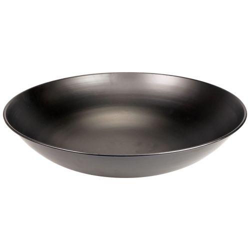 Floristik24 Dekorativ metallskål svart rund metallskål med botten Ø50cm