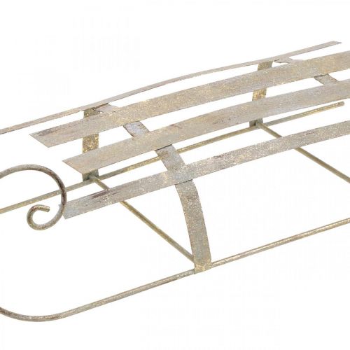 Floristik24 Släde till jul, vinterdekoration, dekorativ släde gyllene, antik look L41cm H11cm