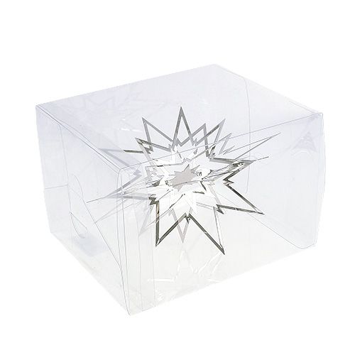 Floristik24 Metallstjärna för att hänga 3D-silver 16cm