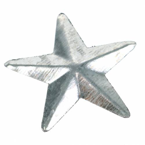 Floristik24 Stjärnmetall silver 4cm 48 st