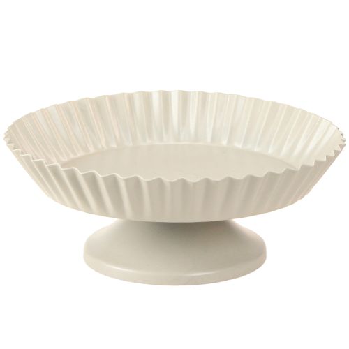 Metallplatta grå dekorativ tallrik med basmetallplatta Ø14cm 2 st