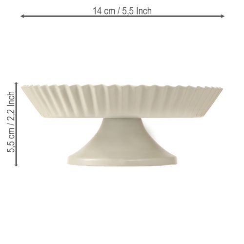 Artikel Metallplatta grå dekorativ tallrik med basmetallplatta Ø14cm 2 st