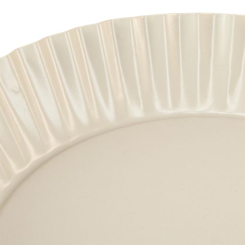 Artikel Metallplatta grå retro dekorativ tallrik med basmetall Ø24cm 2 st