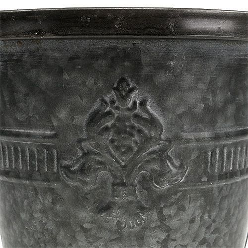 Floristik24 Metallkrukzink med mönster Ø18,5cm H14,5cm