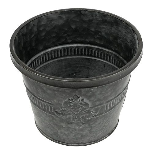 Floristik24 Metallkrukzink med mönster Ø18,5cm H14,5cm
