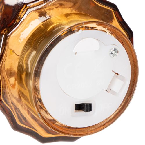 LED-julgransdekoration i glas för inomhusbruk, batteridriven, 13 cm, 2 stycken | Floristik24.se