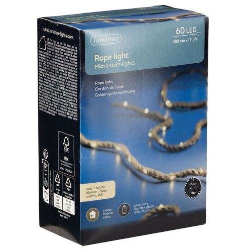 Artikel Micro LED-ljuskedja med sladd inomhus varmvit 390 cm