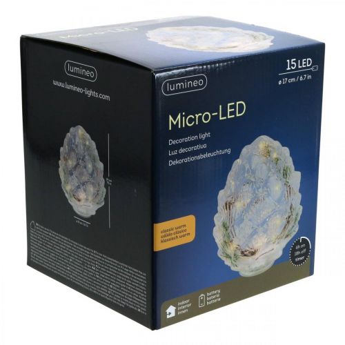 Floristik24 LED-lampor LED-kottar Juldekoration Timer Varmvit 19,5cm