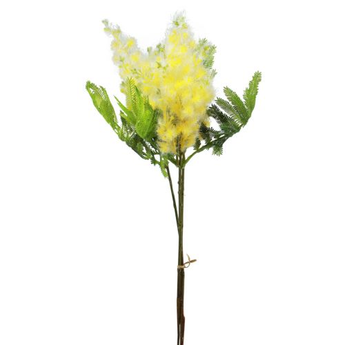 Artikel Konstgjord Växt Silver Acacia Mimosa Gul Blommande 53cm 3 St