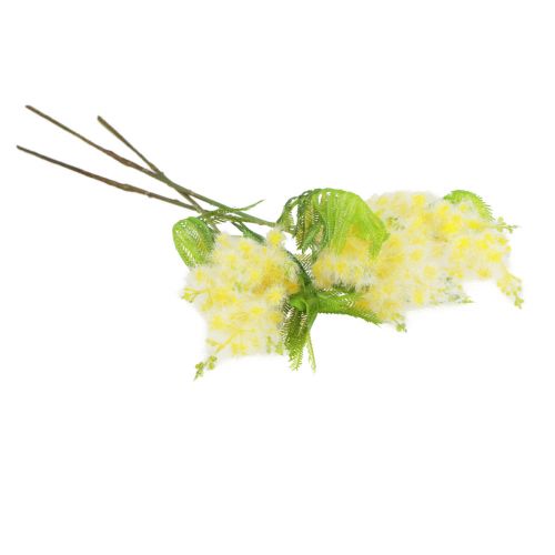 Artikel Konstgjord Växt Silver Acacia Mimosa Gul Blommande 53cm 3 St