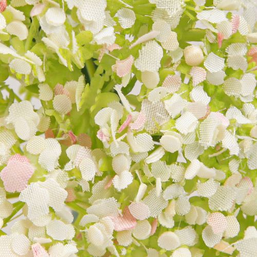 Artikel Konstgjord blomsterkrans liten vit rosa grön krans Ø25cm