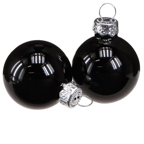 Artikel Mini julgranskulor glaskulor svarta 30mm 27st