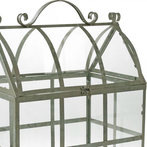 Floristik24 Mini Greenhouse Litet Dekorativt Glashus Metall Glas H51cm