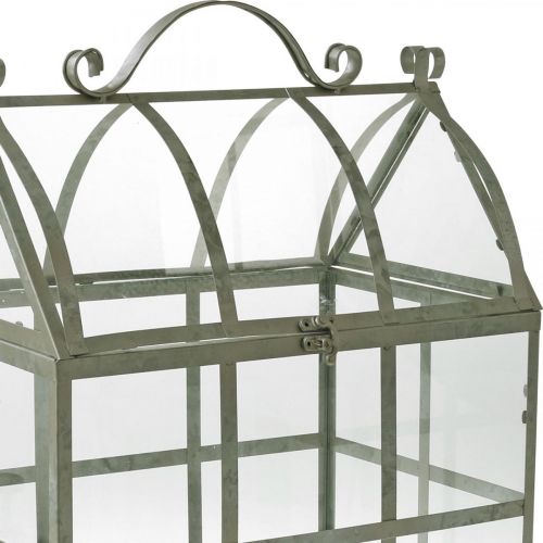 Artikel Mini Greenhouse Litet Dekorativt Glashus Metall Glas H51cm