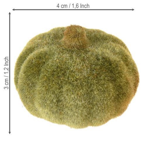 Artikel Mini pumpadekoration flockad prydnad 6 färger Ø4cm 24 st