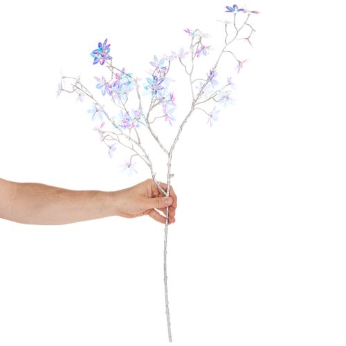 Konstgjord blommande gren med skimrande blommor, 80 cm | Floristik24.se
