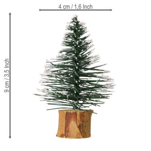Artikel Minigranar snötäckt vinterskog Ø5cm H8cm 12 st