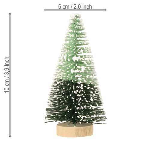 Floristik24 Mini konstgjord julgran med snö Ø5cm H10cm 6 st