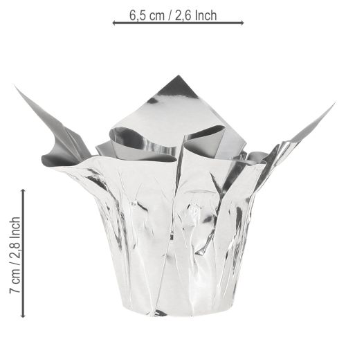Artikel Miniplanterare silver presentförpackning Ø4,5cm H7cm 8 st