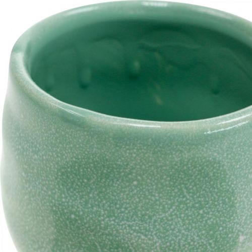 Floristik24 Mini cachepot, keramikkärl, dekorativ lykta, växtkruka vågmönster Ø8cm 6st