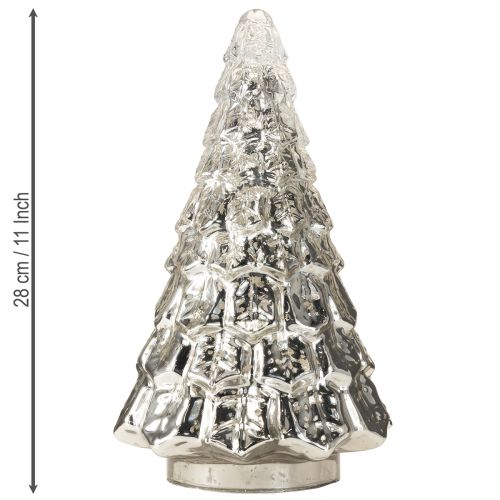 Artikel Mini julgran med LED-belysning silver guld 28cm