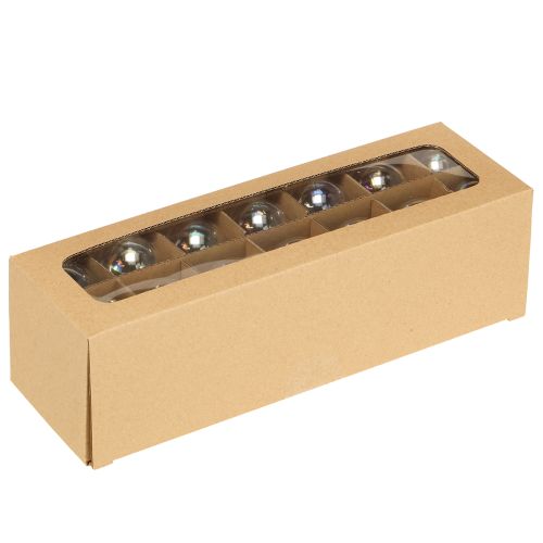 Artikel Mini julkulor glas skimrande klara 4 cm 24 st