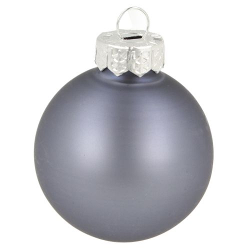 Artikel Mini julkulor glas blå matt metallic Ø4cm 24 st