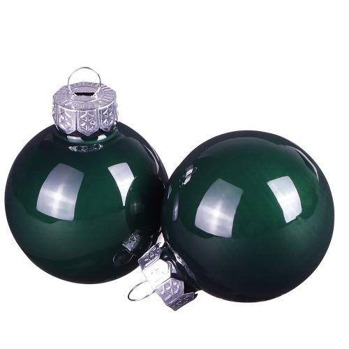 Artikel Mini julkulor glas grön emalj Ø3cm 22 st
